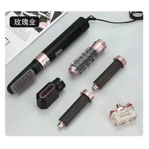 중국 다이렉트 메일 Coopever 5-in-1 뜨거운 공기 빗 자동 컬링 지팡이 이중 목적 컬링 및 스트레이트 헤어 스타일링 빗 헤어 드라이어 로즈 골드