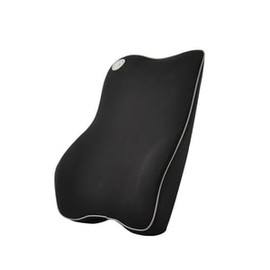Car Auto Seat Memory Foam Back Cushion Lumbar Rest Supplies Waist Black 1 Pcs