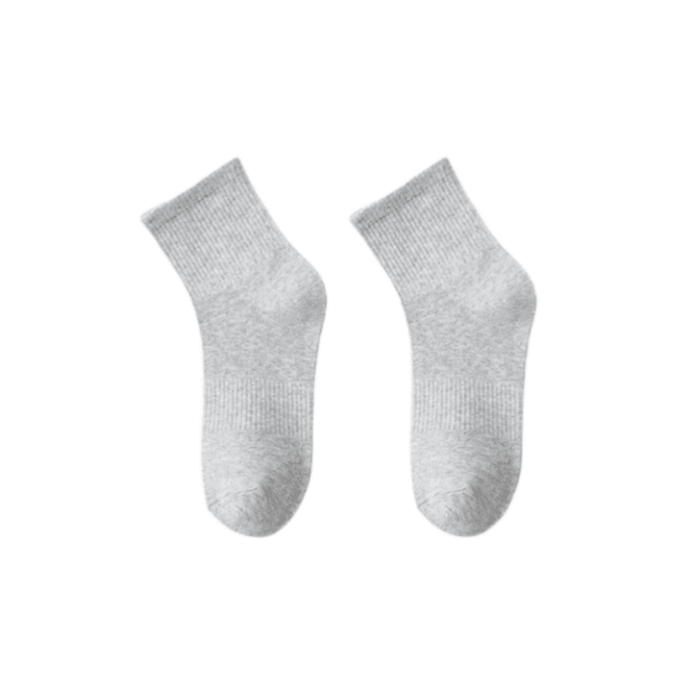Cotton Socks Autumn Winter Socks Solid Color Ins Trendy Grey Medium Tube Socks