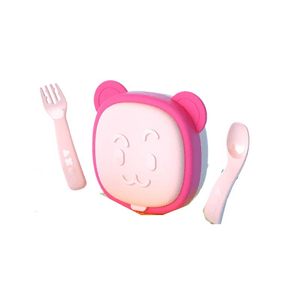 Oak Rabbit Meal Box, Baby Tableware, Food Bowl, Baby Portable Lunch Box, Strawberry Bear * 1 Piece