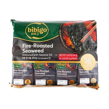 Fire Roasted Seaweed With Sesame Oil 16packs 2.24 oz