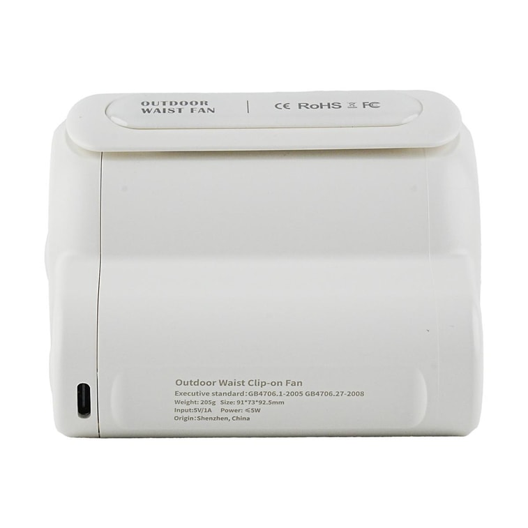 迷你无叶挂腰电风扇白色 夹腰间 婴儿车用风扇 5