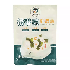 Undaria pinnatifida shrimp skin soup packet brewing instant dormitory breakfast cooking-free convenient instant seaweed soup packet 45g *1 bag (10 packets).
