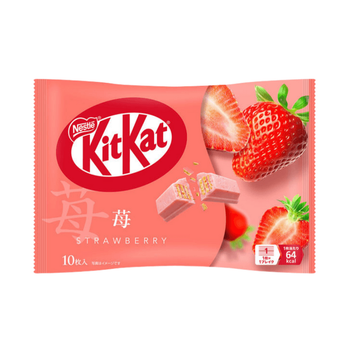 【日本直邮】KIT KAT 冬季限定 草莓口味巧克力威化 10枚装