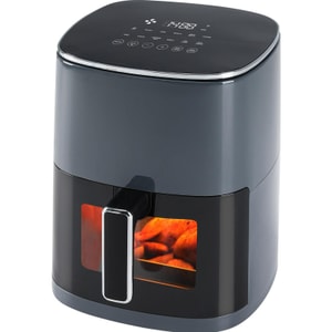 Air Fryer 6 Quart with Window Square Air Fryer 12-in-1 Air Fry Roast Reheat Dehydrate Bake Steam Fries Custard Chicken