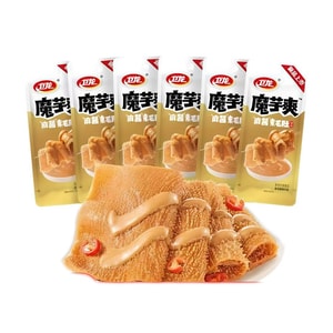 Wei Long [Old Beijing Sesame Sauce Flavor] Sesame Sauce Vegetarian Tripe Konjac Snack, Satisfying Casual Snack (10 packs) About 100g*2 packs