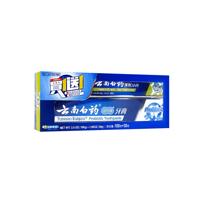 Yunnan Baiyao Toothpaste Probiotic Mint 100g