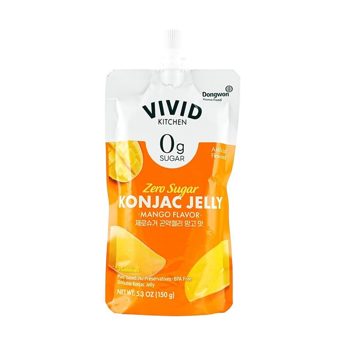 Zero Sugar Konjac Jelly, 10pcs #Mango Flavor - 0g Sugar | 5 Calories