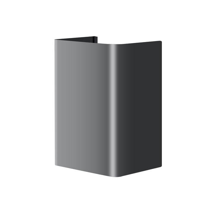 Range Hood Extension for Wall Mount 19 inch Gray Stainless Steel Chimney Duct Adjustable Cover Ceiling