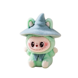 Flocking Magician Bubu Mengli Blind Bag Handmade diy Accessory Hanging Ornament Trendy Toy (13g per piece) green