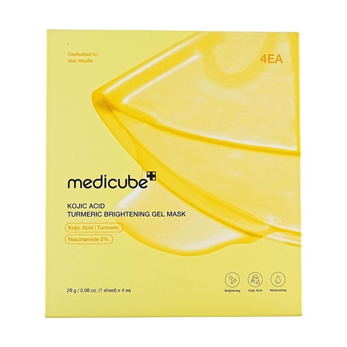 Kojic Acid Turmeric Gold Jelly Gel Mask, 4 sheets - Niacinamide 2% | Moistuizing