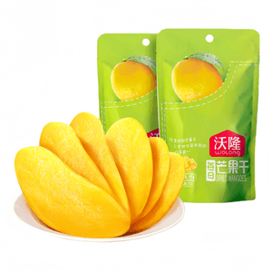Wolong Dried Mango Snacks, Specialty Thai Candied Fruit, 70g*2 Bags