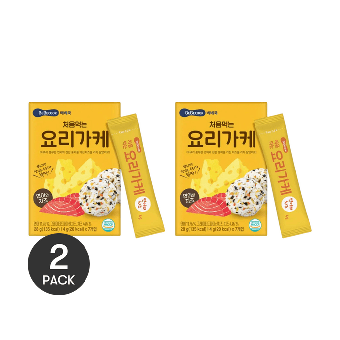 첫 요리 가루, 연어&치즈 *2【2팩】【아기 음식 천연 조미료】