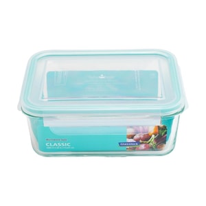 Rectangular Glass Food Container 1090ml Airtight Microwave Safe