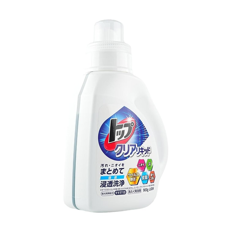 日本LION狮王 高清洁力酵素净白洗衣液 900g 3