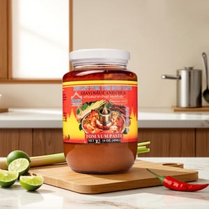 Instant Tom Yum Sauce Paste, Original Taste ,16 oz 【Seasoning Base for Thai Soups】