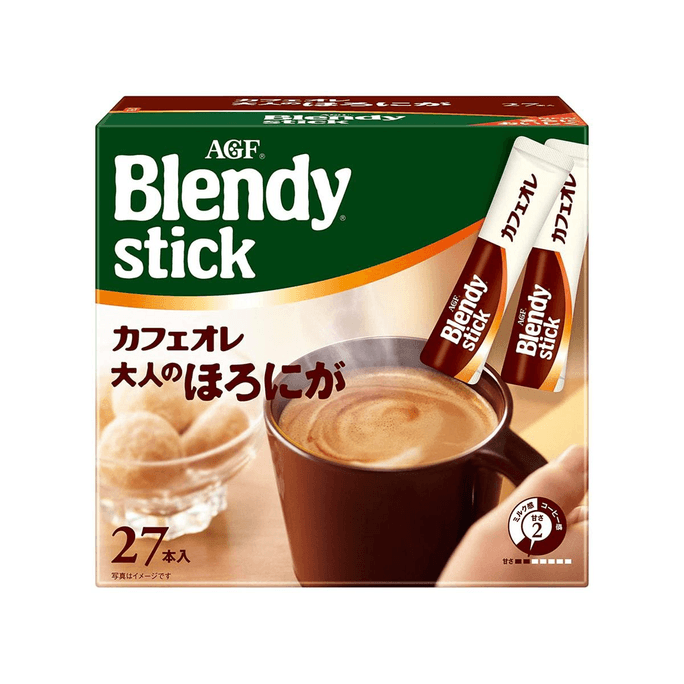 【日本直郵】AGF blendy stick棒狀深度烘焙牛奶咖啡 27枚
