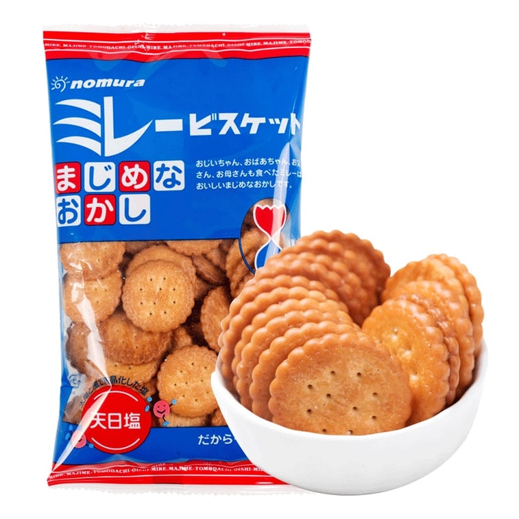 【美国直邮】 日本 野村 天日盐煎豆小圆饼 薄脆饼干 120g 5
