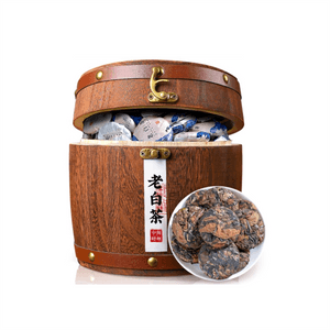 【中国直邮】 中闽峰州 老白茶500g 小茶饼紧压茶叶福鼎老白茶饼干礼盒装