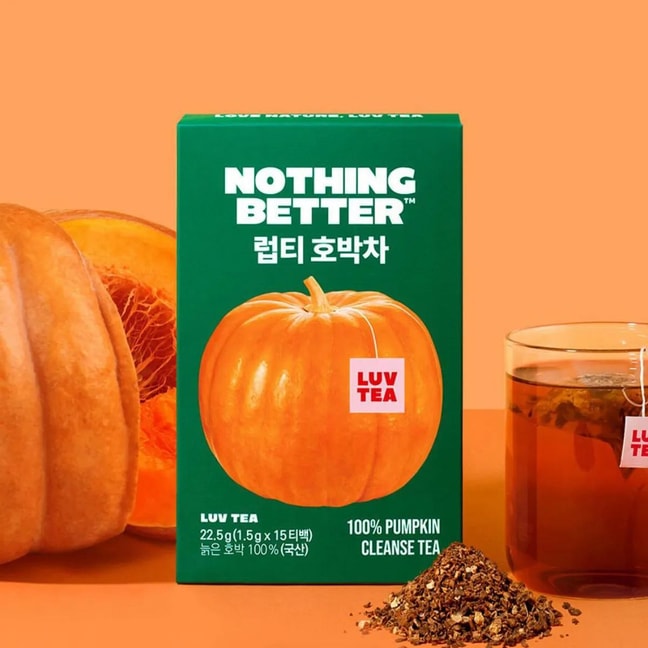 韩国NOTHING BETTER LUV TEA 100%天然南瓜茶 15包入 22.5g【Olive Young同款】【健康无添加】【促消化去水肿】