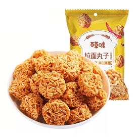 百草味 拉麵丸子 50g*1袋 乾脆麵 即食泡麵 童年回憶 點心麵 發麻辣味