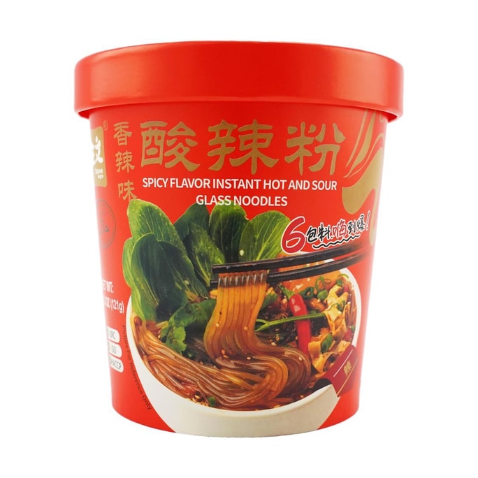 Spicy Flavor Instant Hot And Sour Glass Noodles, 4.27oz