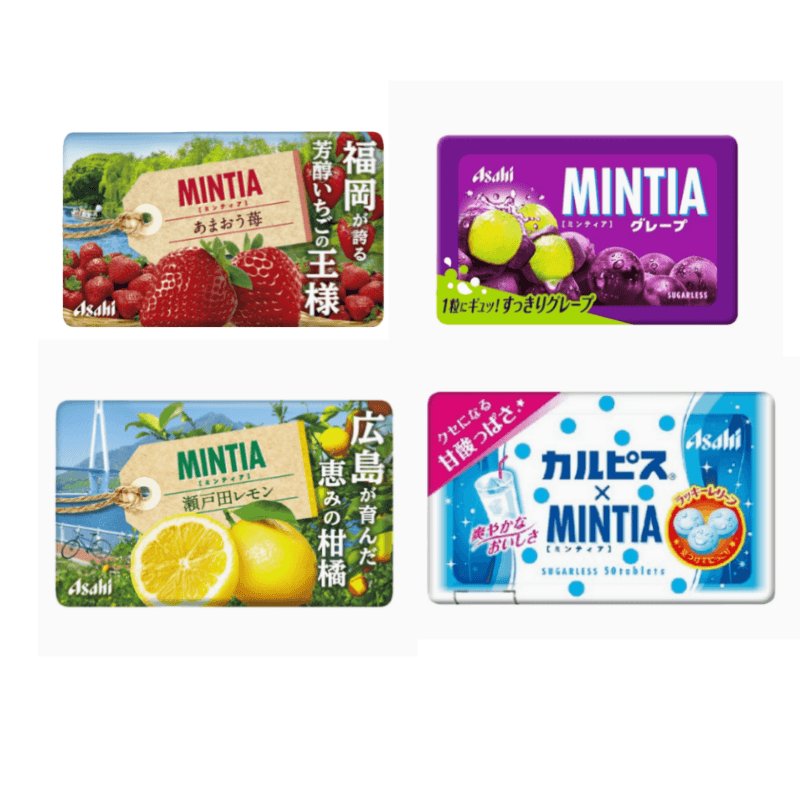 日本 ASAHI MINTIA 清涼糖 4種口味 組合裝D 共4盒