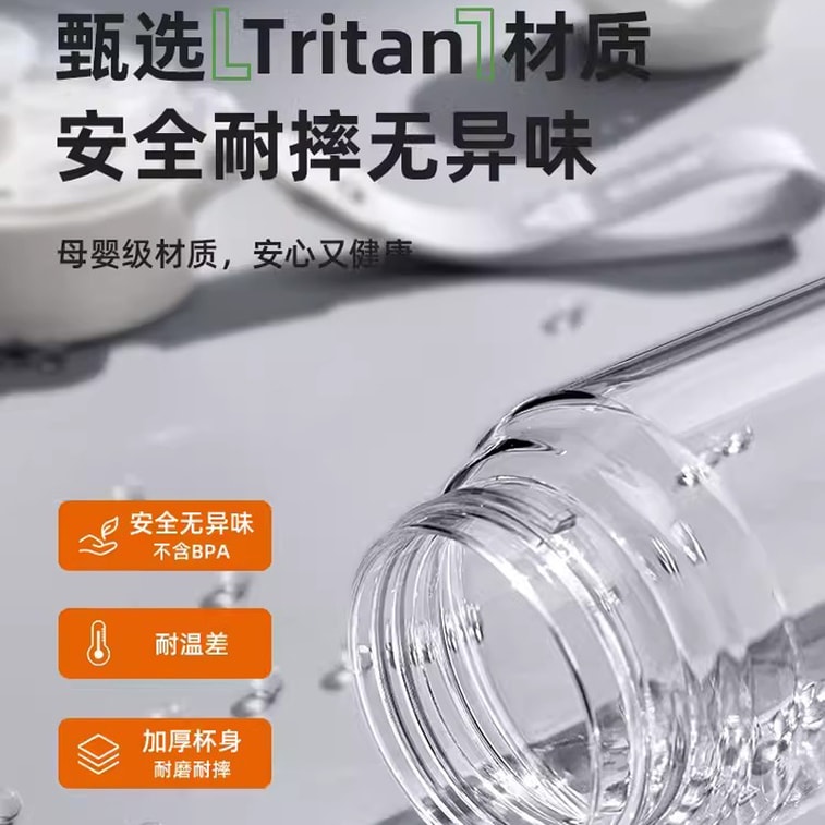 Plastic Tritan Mug 2024 New High Temperature Resistant Summer Drop Proof Mug 550ML Black 4