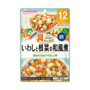 【日本直邮】 日本 和光堂 宝宝辅食 12月+ 日式沙丁鱼根菜 80g