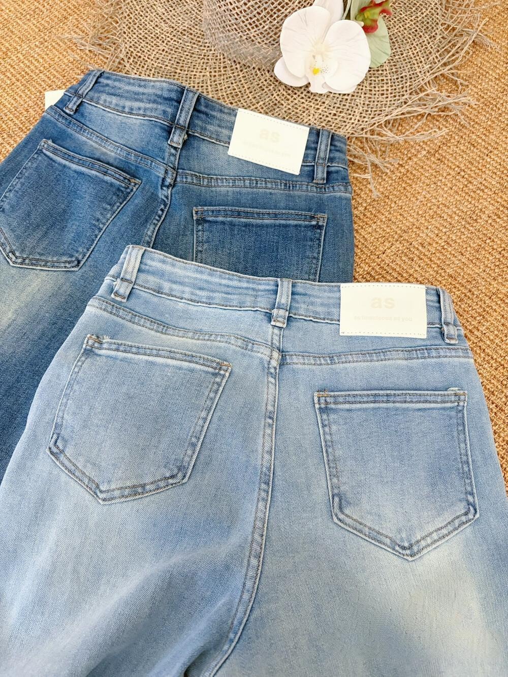 【加拿大直郵】 加拿大 SCENARIO 天際線顯腿長高腰微喇牛仔褲 S-M碼 淺藍色 淺藍色 M