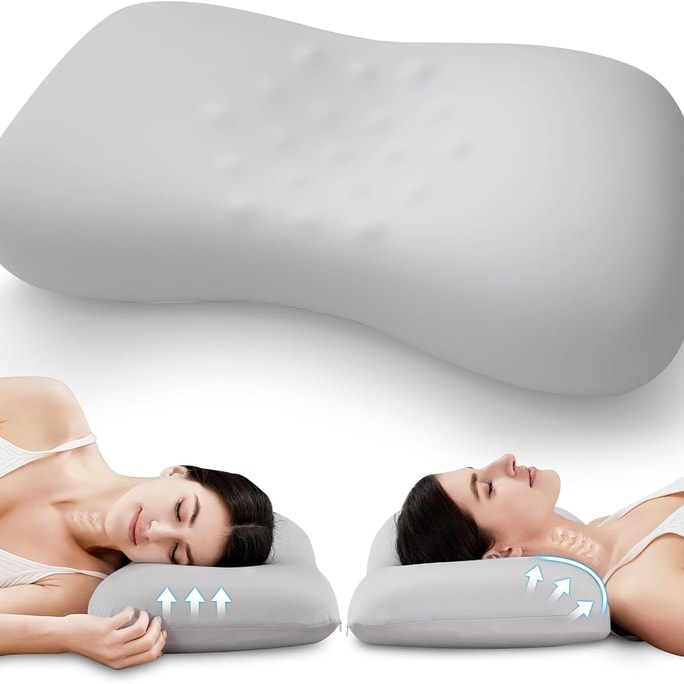 고양이 배 모양 베개, 부드러운 안개 회색, 60*35*8cm