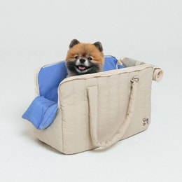 韩国LAUGHING CHARLIE 宠物便携包 狗狗外出手提包 8厚垫子 象牙色 440*200*300mm