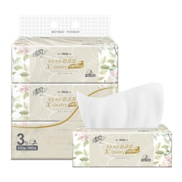 Ultra Soft And Thicken Facial Tissues Napkins Toilet Paper 100% Virgin Wood Pulp 3 Layers 3 Packs
