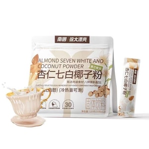 Southern Country [Beauty and Skin Care, Whitening Skin] Almond Seven White Coconut Powder 120g Poria, Yam, Lotus Seed Nutritional Drink 120g*1 Bag