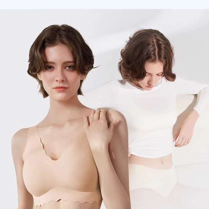 One size Seamless Bralette for Women, no underwire, comfortable Bras for Women -Nude