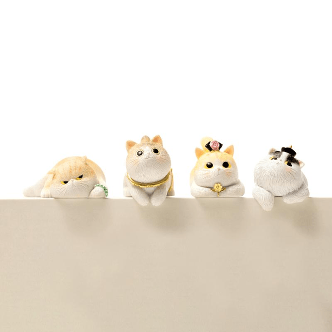 Palace Museum Taobao Party Cat Set Gift Box Desktop Car Cat Ornament Handmade Birthday Gift 4 X 1