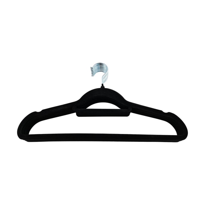 Black Velvet Regular Clothes Hanger 10 pieces