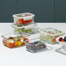 韩国NEOFLAM VACU Seal 真空密封玻璃保鲜盒 防潮保鲜 微波炉适用 13件套