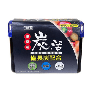 Lion Magic Filter Charcoal Active Refrigerator and Vegetable Compartment Deodorizer [240g]