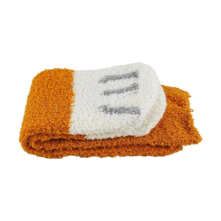 毛絨絨襪 貓爪珊瑚絨 卡其色 3