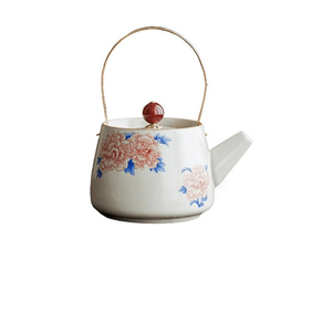 【中国直邮】 一品仟堂 汝窑提梁壶功夫茶具茶壶陶瓷 11*12厘米