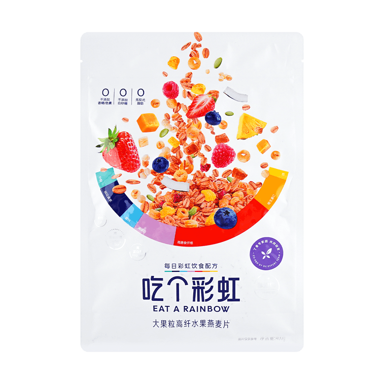 五谷磨房 吃个彩虹 无糖大果粒高纤水果燕麦片 400g 7