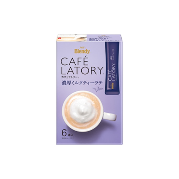 Blendy LATORY Mellow Instant Coffee Royal Milk Tea 6 Bars Blue