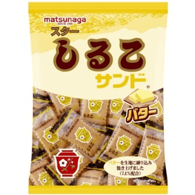 日本MATSUNAGA 松永果 酥脆奶油風味紅豆夾心餅乾 85g