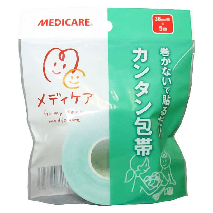 【日本からの直送】日本 森下仁丹 メディケア かんたん包帯 38mm×5m：商品名と内容量単位