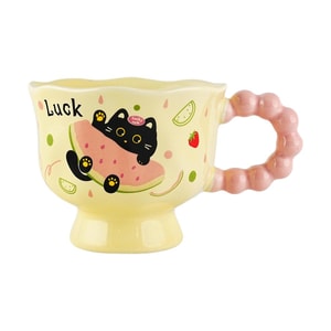Pearl Handle Cup/Happy Cat A/15 * 10.5 * 9CM/Capacity 400ML