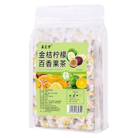 中国美芝仟 金桔柠檬百香果茶 网红水果茶 冷泡茶 冻干青柠片 冰糖百香果青桔茶 200克 (10克*20包) 畅饮装 考虑到口感含有一些冰糖