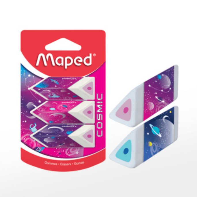 Eraser Pyramid Cosmic 119512 3 Pack Random Selection Mapad  