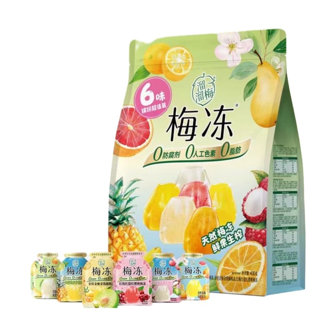 【中国直邮】 溜溜梅 天然梅冻缤纷装 果冻小零食 400g*1袋