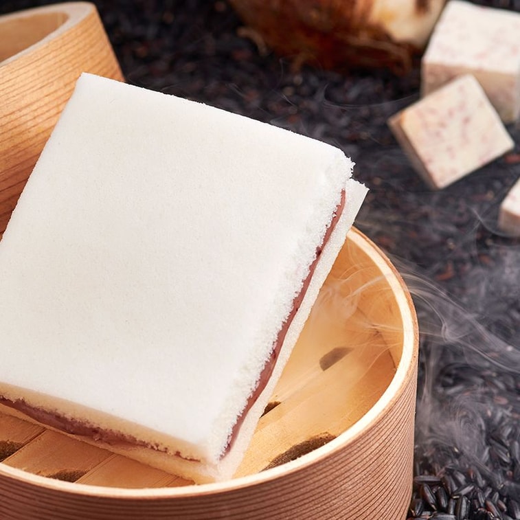 【中国直送】北孚紫芋入り餅　そのまま食べられる朝食用パン　個包装　180g（6袋入り） 5